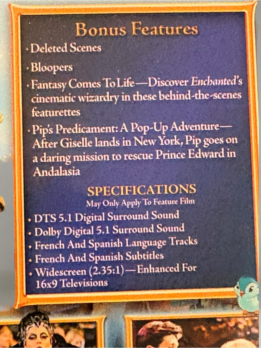 New Disney Enchanted Widescreen DVD Slipcase - Picture 4 of 4